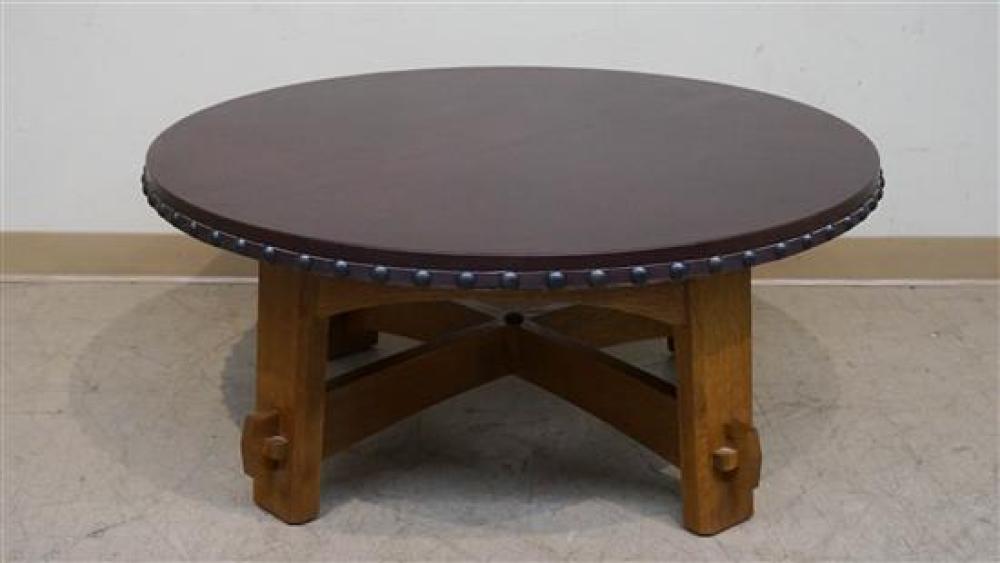 STICKLEY ARTS & CRAFTS STYLE OAK ROUND