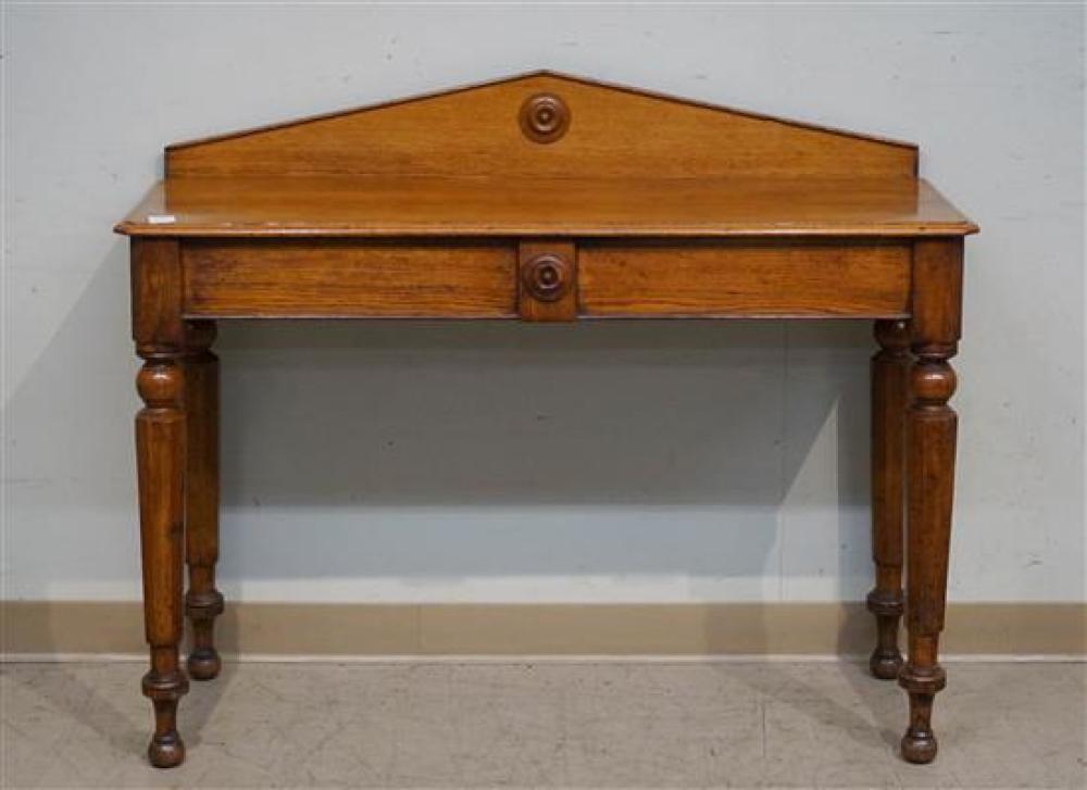 VICTORIAN OAK CONSOLE TABLE, HEIGHT: