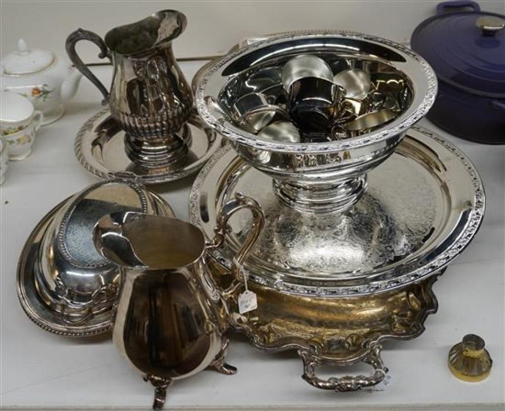 MOSTLY AMERICAN SILVER PLATE TRAYS,