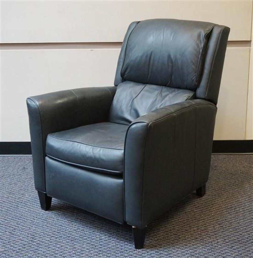 BRADINGTON YOUNG BLUE LEATHER RECLINING