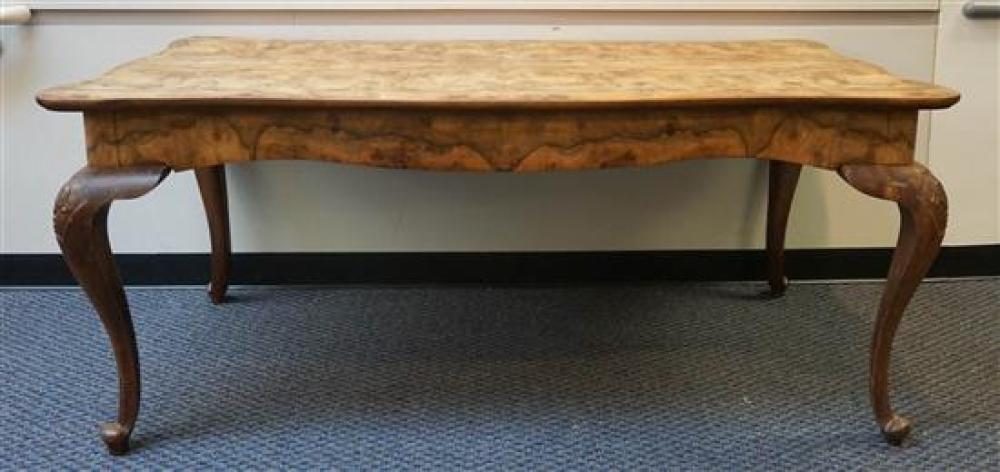 CONTINENTAL BURL WALNUT TABLE DESKContinental 31ffed