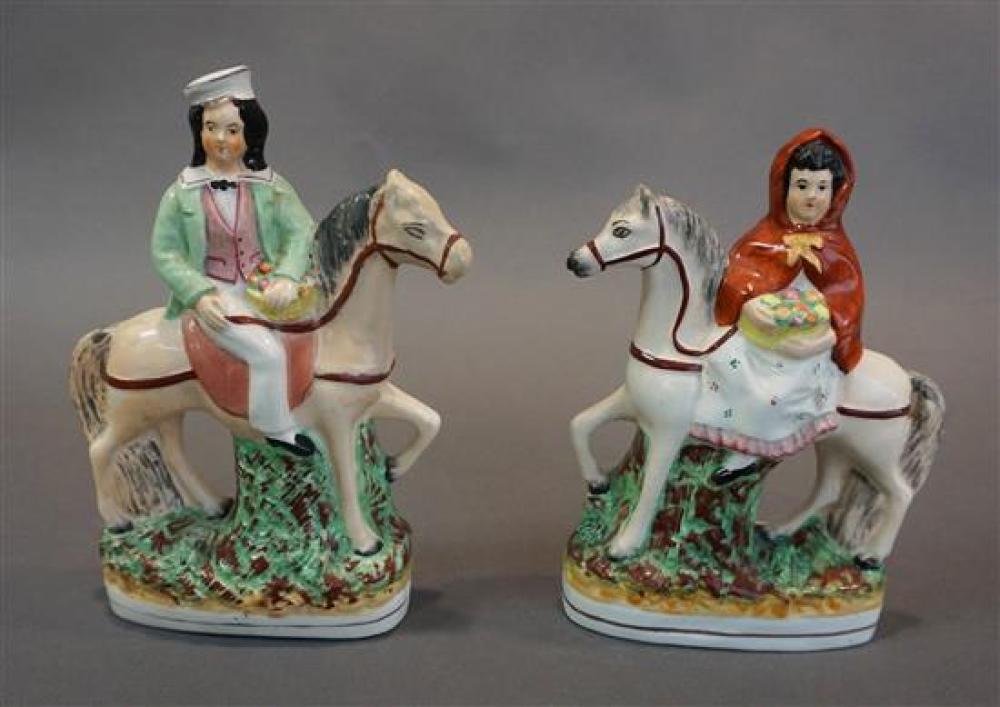 TWO STAFFORDSHIRE TYPE FIGURES,