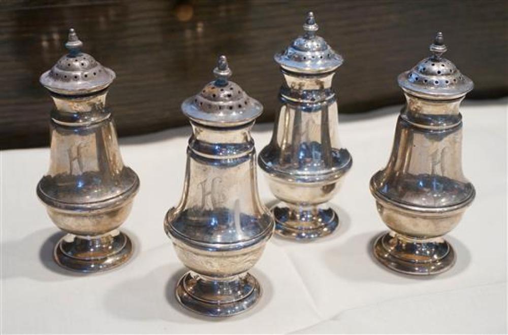 FOUR GORHAM STERLING SALT AND PEPPER