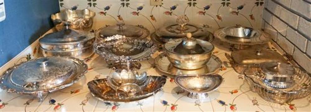 GROUP OF ASSORTED SILVER PLATES 3200eb