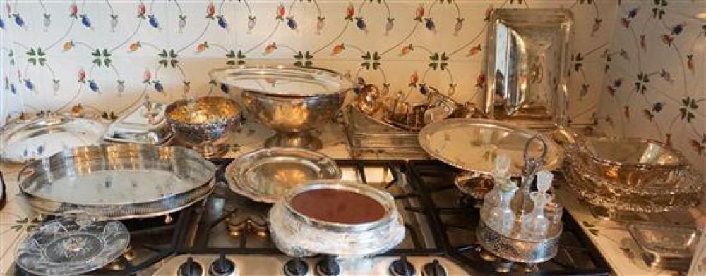 GROUP OF ASSORTED SILVER PLATE