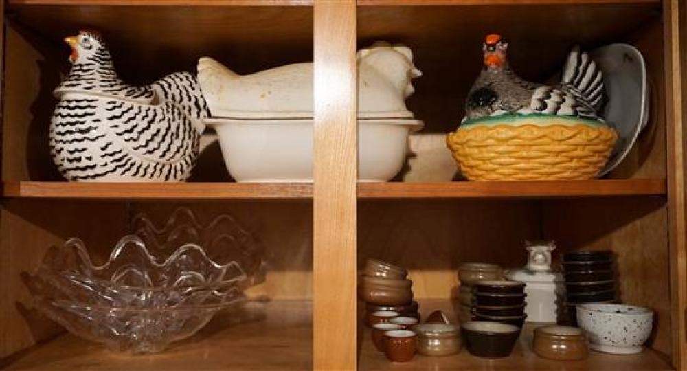 GROUP OF THREE CHICKEN TUREENS,