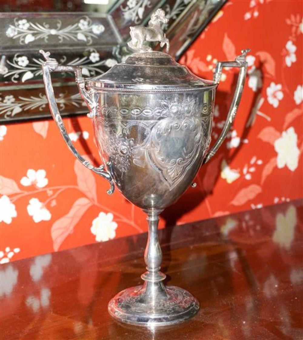 SILVER PLATED COVERED TROPHY CUPSilver 320152