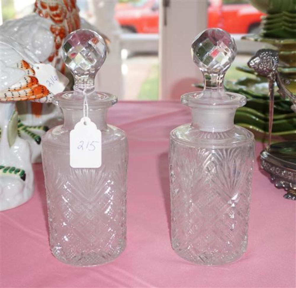 PAIR CRYSTAL PERFUME BOTTLESPair