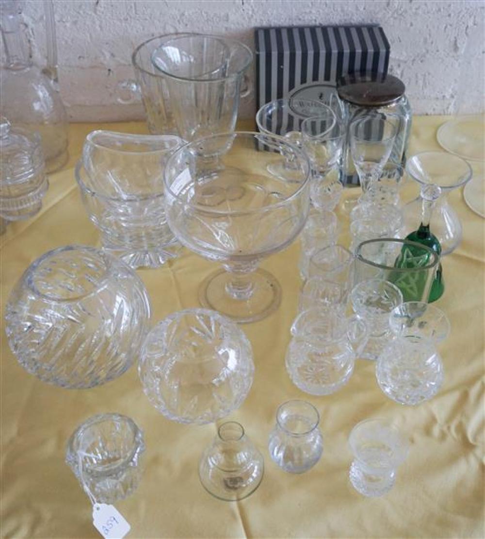 GROUP ASSORTED CRYSTAL AND GLASS