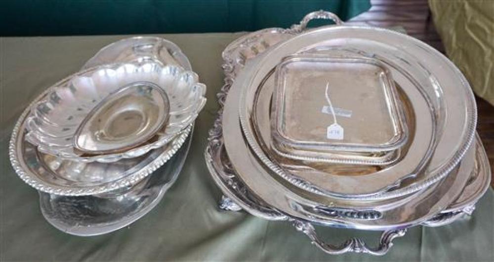 GROUP ASSORTED SILVER PLATE TRAYSGroup