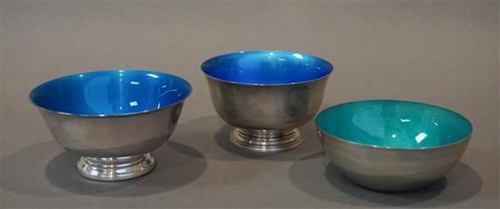 TWO AMERICAN SILVERPLATED AND ENAMEL 32030f