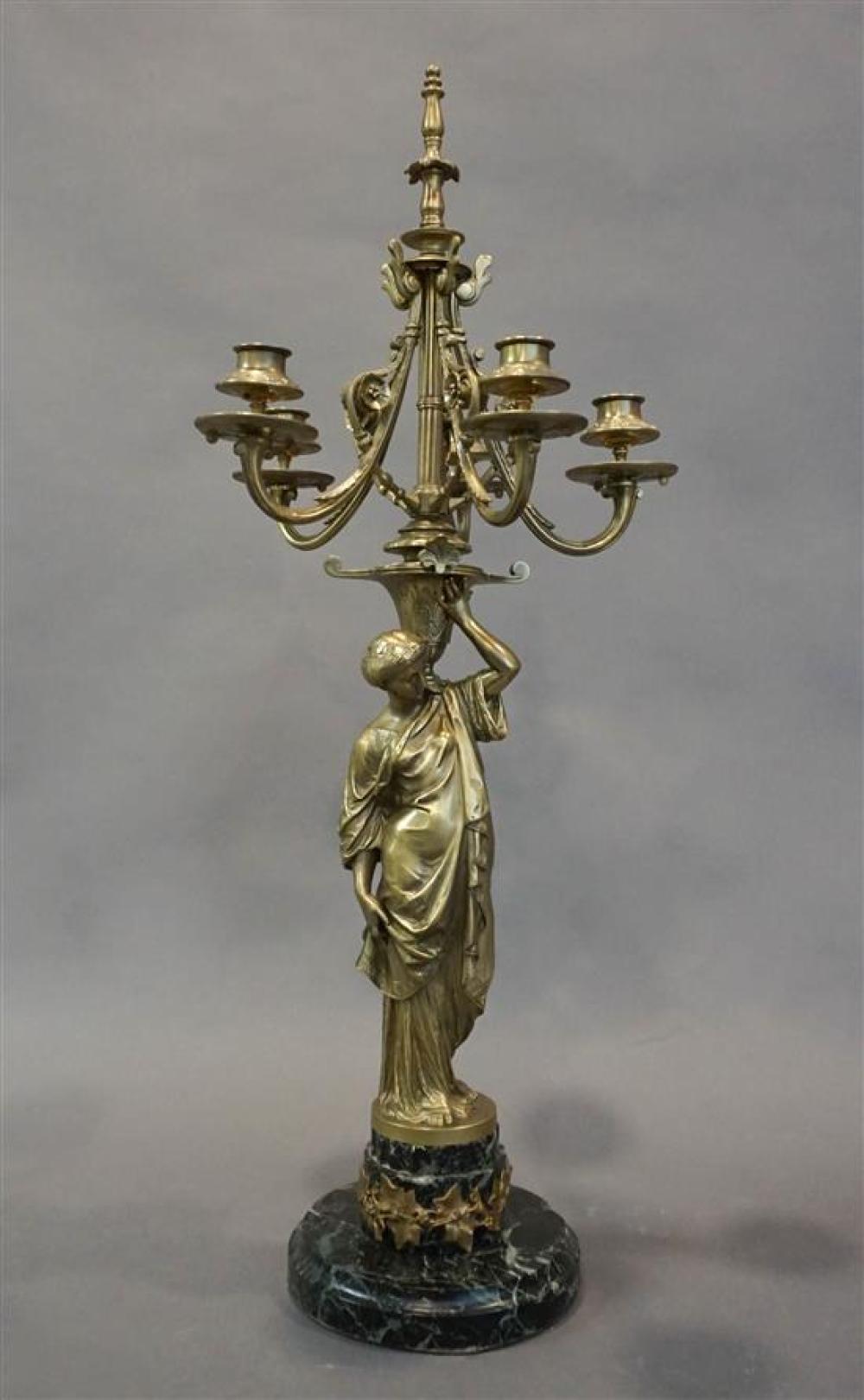 CONTINENTAL BRONZE FIVE LIGHT CANDELABRUM  320332