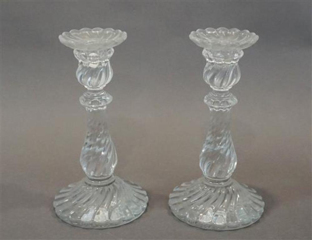 PAIR OF BACCARAT TWISTED GLASS 32035b
