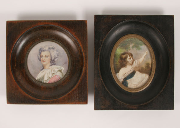 Two miniature paintings: portrait