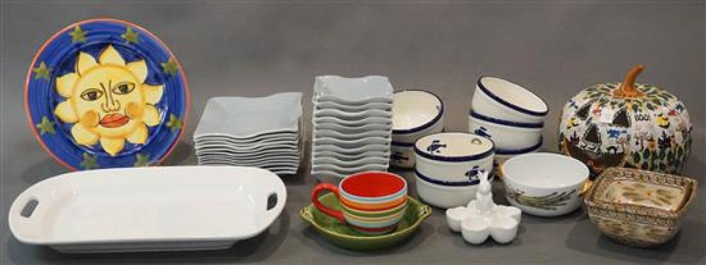 GROUP WITH ASSORTED CERAMIC TABLE