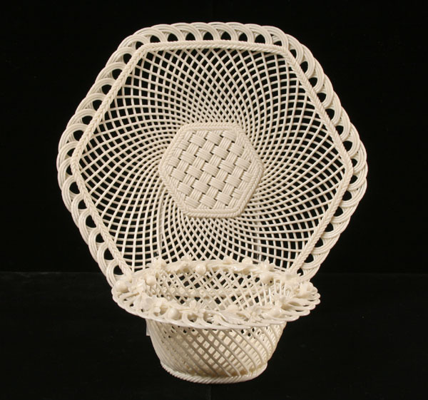 Lot of 2 pieces Belleek open basket weave 5005b