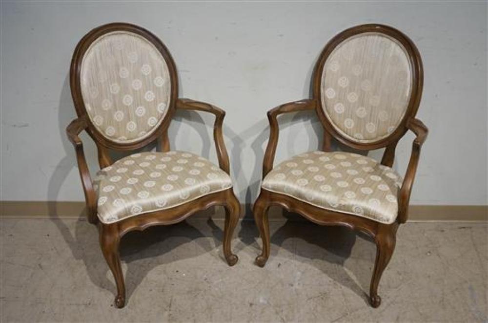 PAIR OF PROVINCIAL STYLE UPHOLSTERED 3203a3