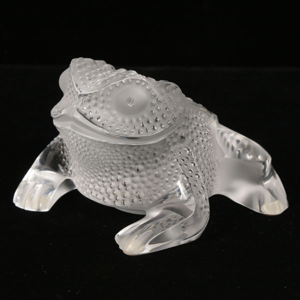 Lalique Gregoire art glass frog  50064