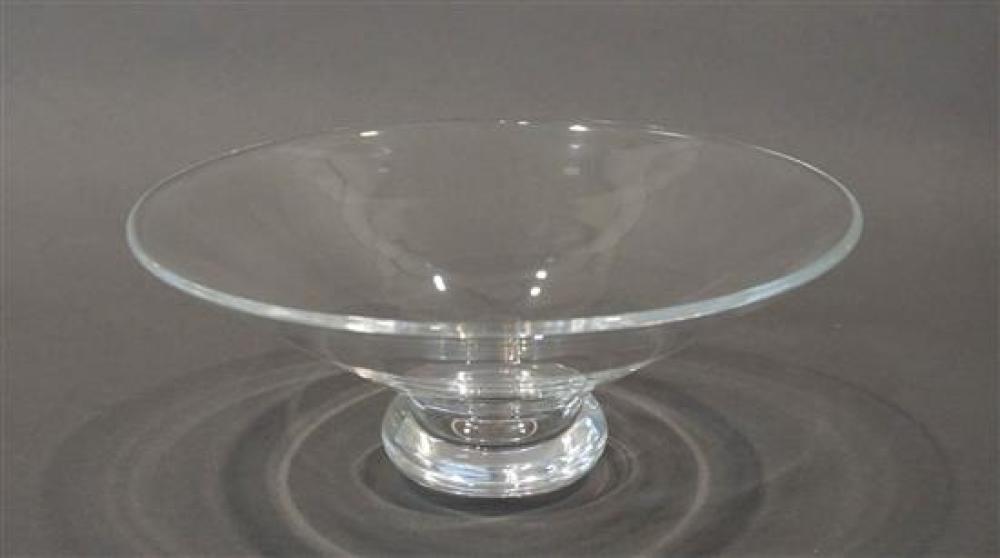 STEUBEN CLEAR CRYSTAL FOOTED DISH  3203f0
