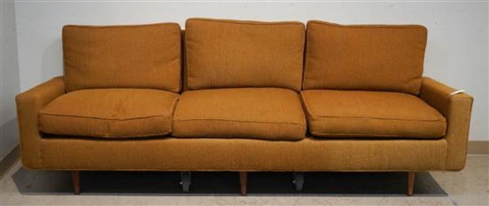 MODERN PUMPKIN BROWN CLOTH UPHOLSTERED 3203fa