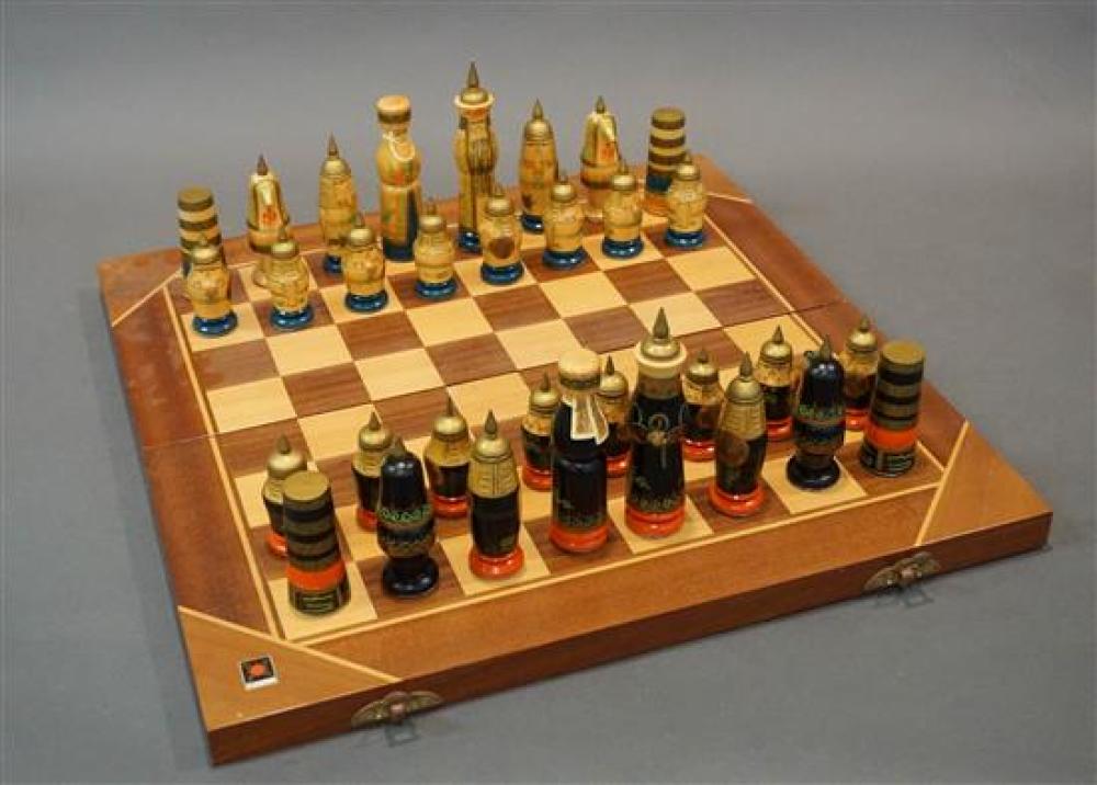 RUSSIAN INLAID WOOD GAMEBOARD WITH 320401