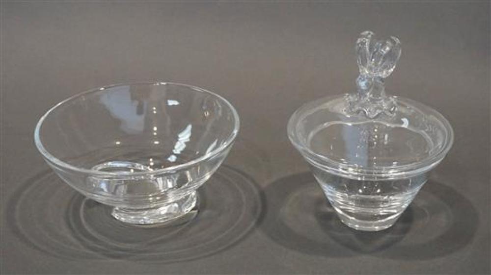 STEUBEN CLEAR CRYSTAL COVERED BON