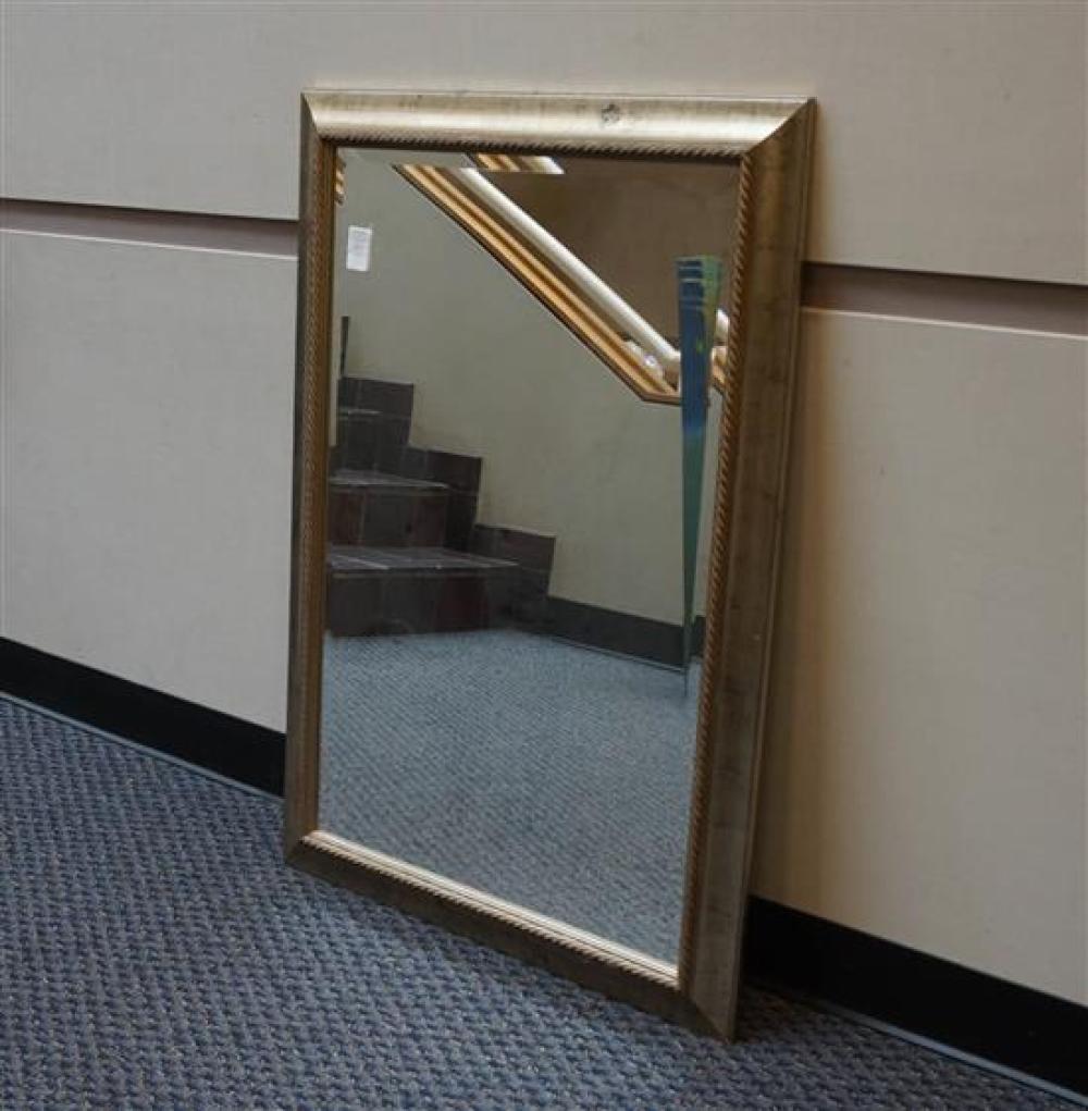 SILVERED WOOD FRAME MIRROR, 41