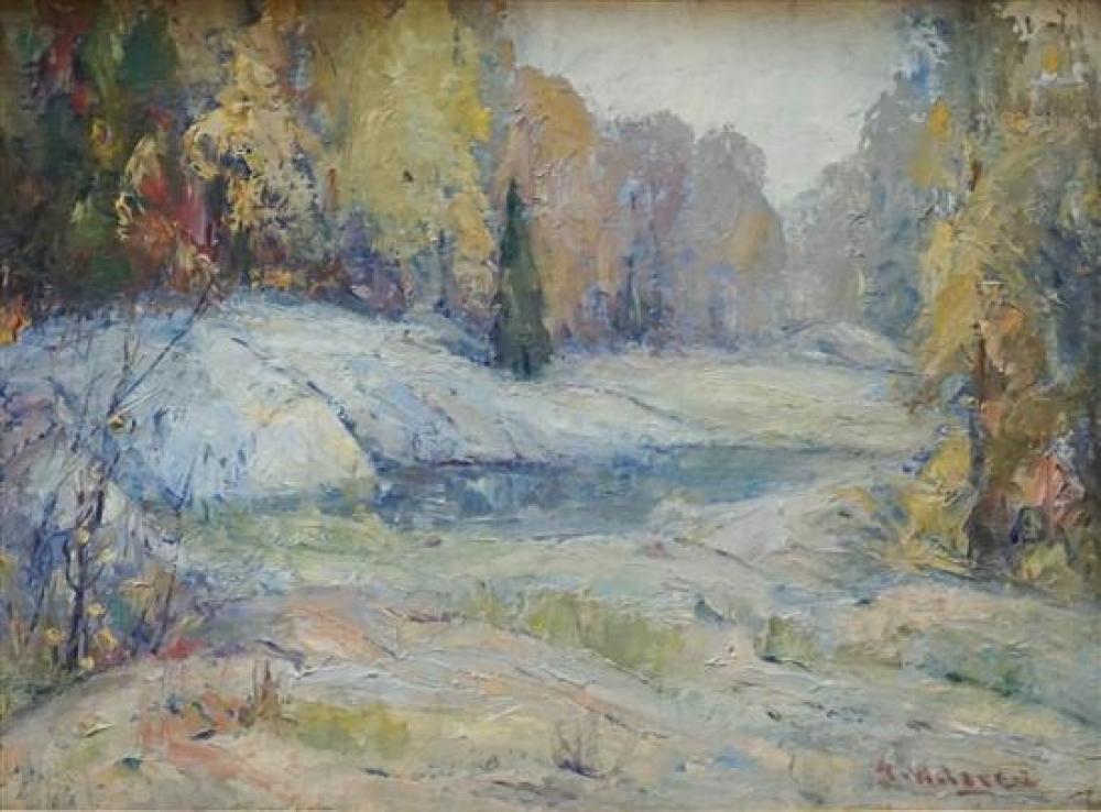 20TH CENTURY, VIEW OF A CREEK,