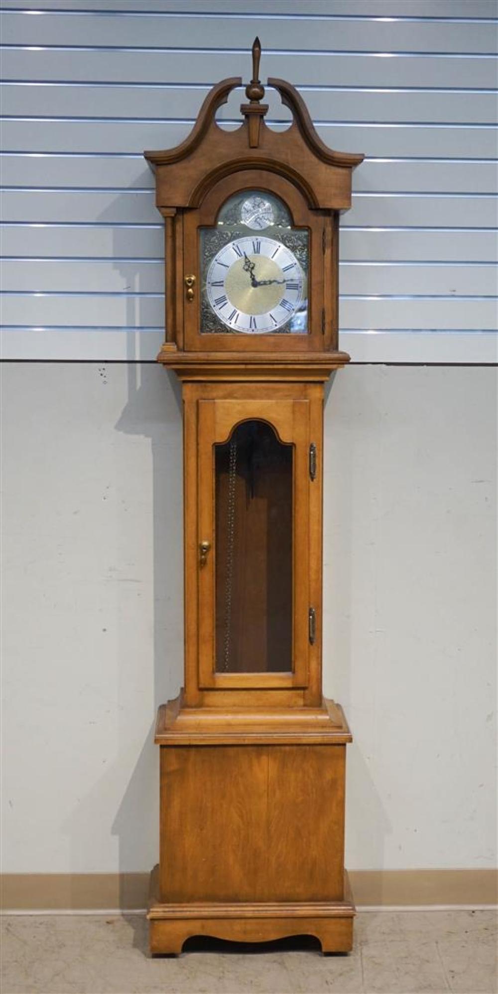 MAPLE TALL CASE CLOCK (INCLUDING