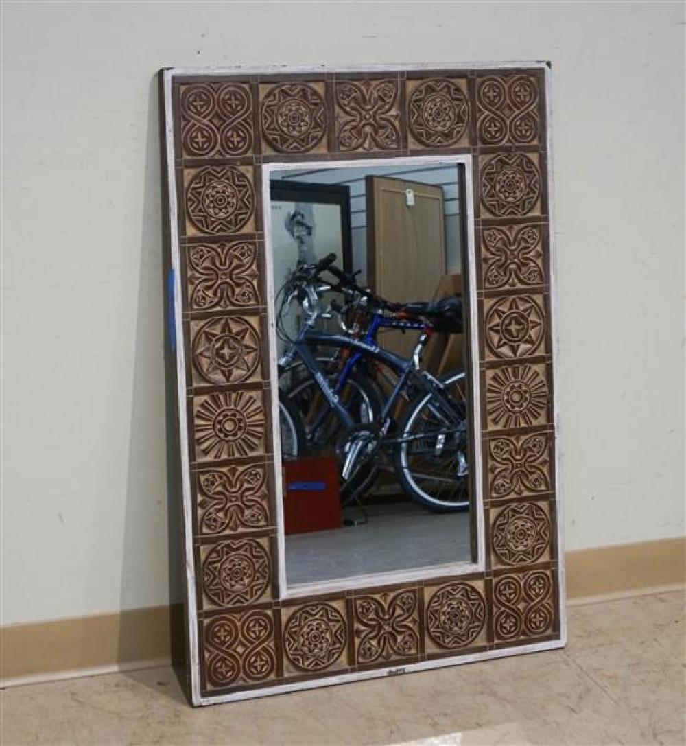 CARVED WOOD FRAME MIRROR, 38 X