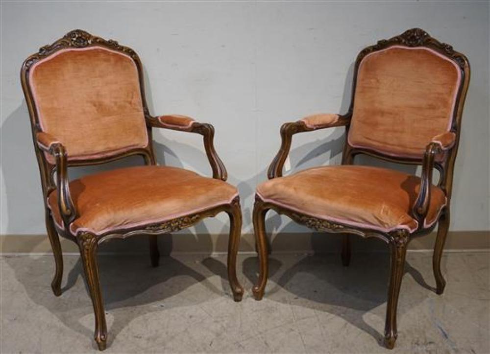 PAIR OF LOUIS XV STYLE CARVED FRUITWOOD