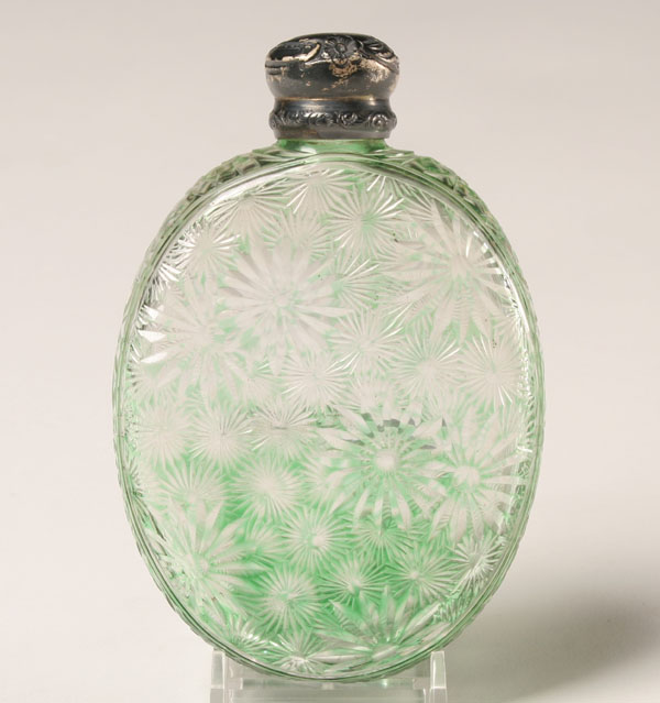 English Victorian cut glass flask 50079