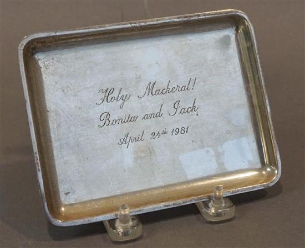 TIFFANY STERLING CARD TRAY, 4.3