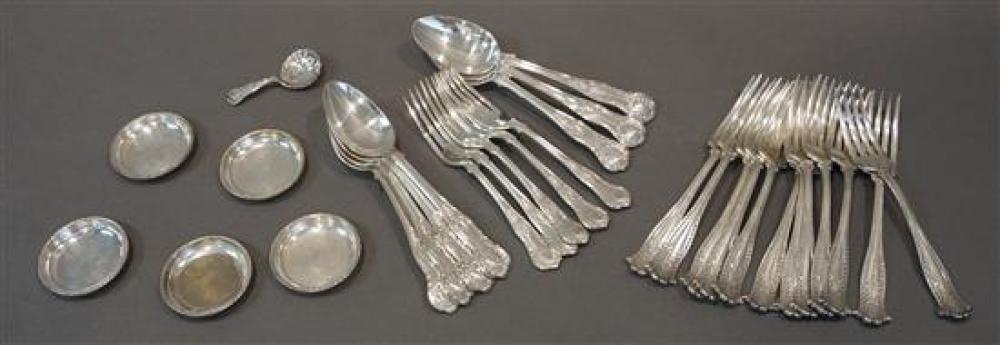 GROUP OF ENGLISH SILVER PLATE FLATWARE