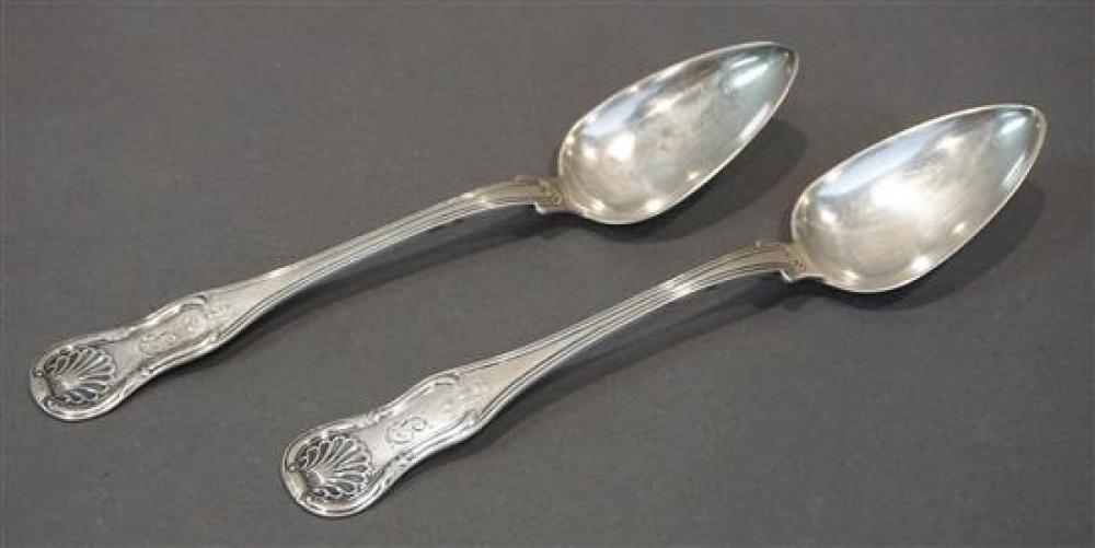 PAIR OF AMERICAN SILVER 'FIDDLE,
