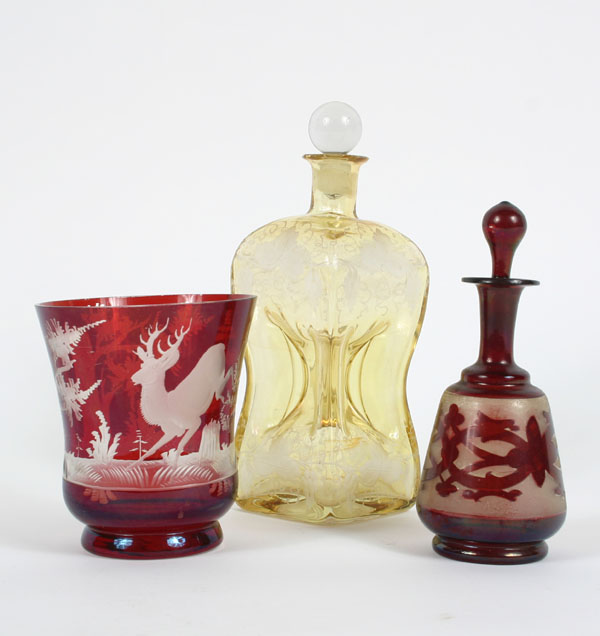 Art glass items Bohemian glass 50081