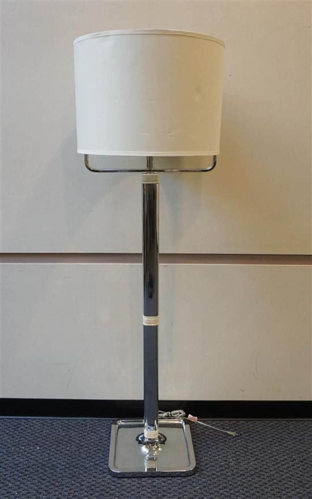 CONTEMPORARY CHROME FLOOR LAMP,