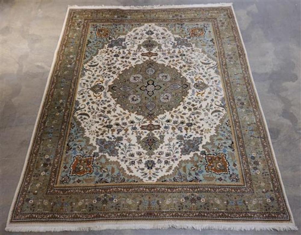 INDO-TABRIZ RUG, 11 FT 9 IN X 9