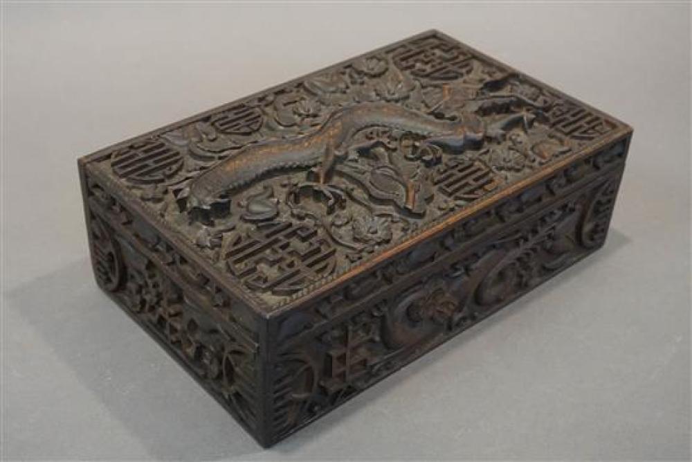 CHINESE DARK STAINED WOOD 'DRAGON'