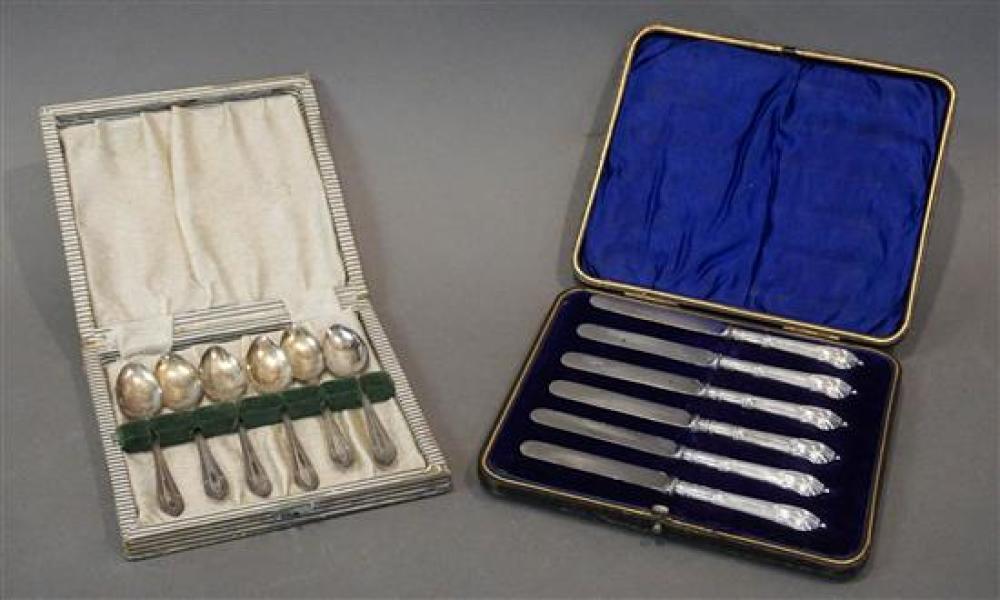 CASED SET WITH SIX SHEFFIELD SILVER 320654