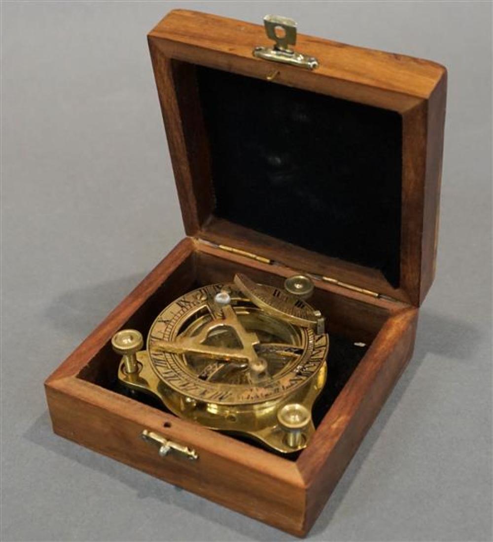 ENGLISH BRASS SUNDIAL COMPASS BY