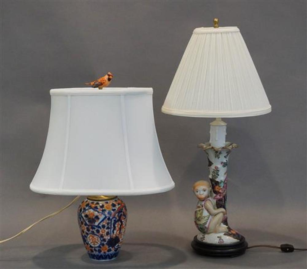 TWO ASIAN STYLE TABLE LAMPSTwo