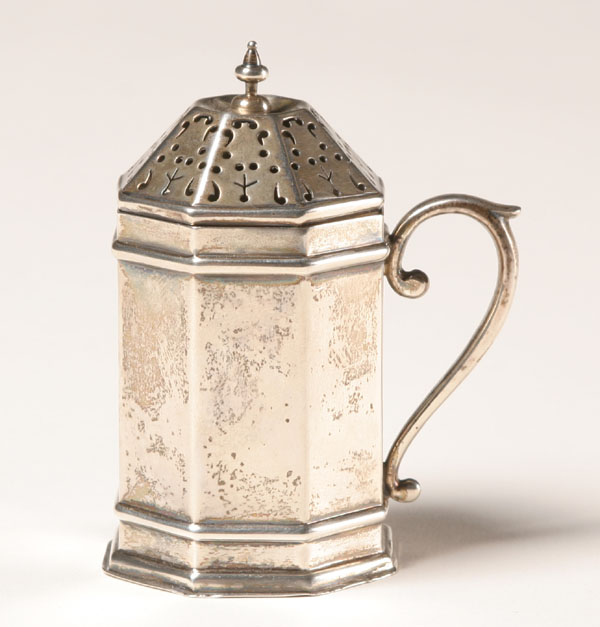 Meriden sterling sugar shaker.