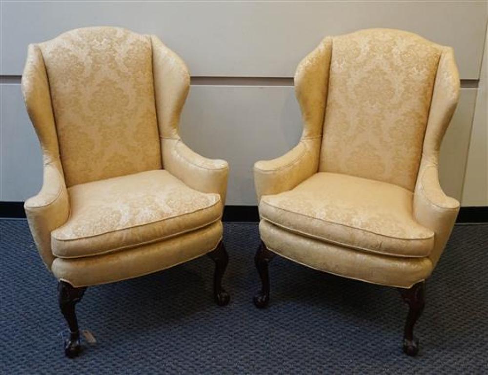 PAIR OF STICKLEY UPHOLSTERED WING-BACK