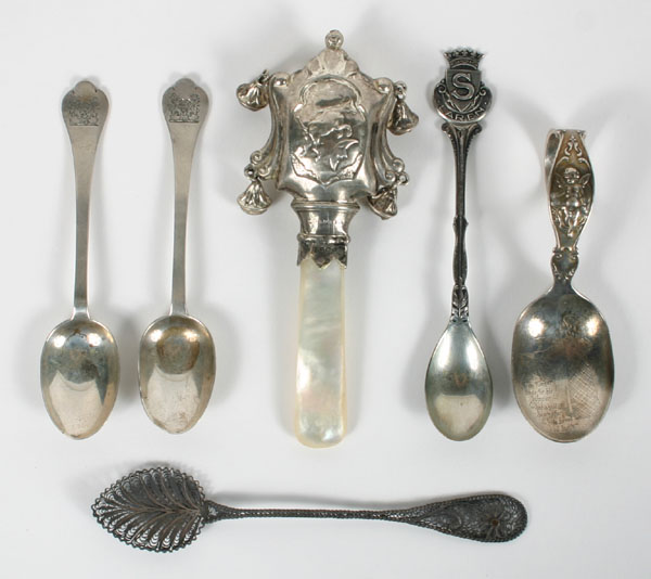 Sterling baby items including an English