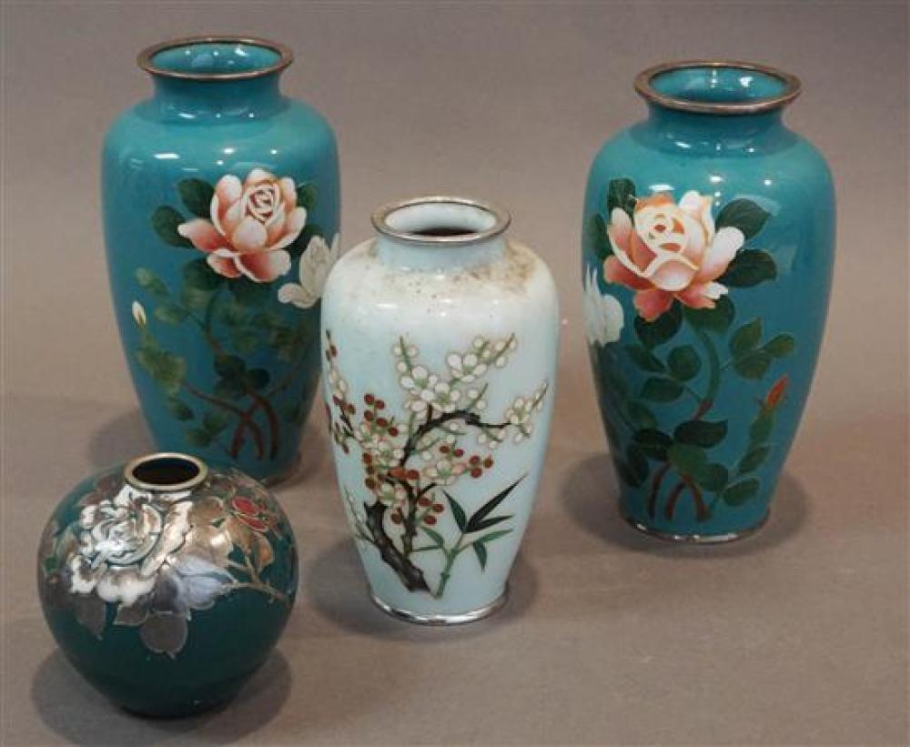 FOUR CHINESE AND JAPANESE CLOISONNE 320871