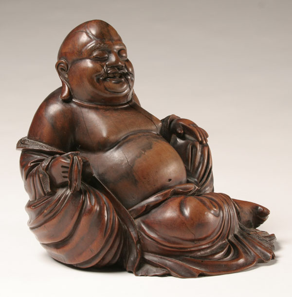 Expertly carved hardwood Buddha 500da