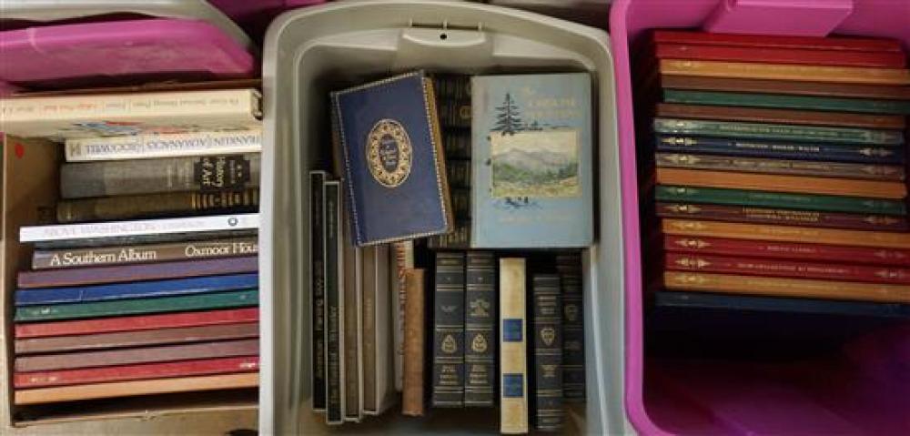 FIVE BOXES WITH BOOKS (ART, HARVARD