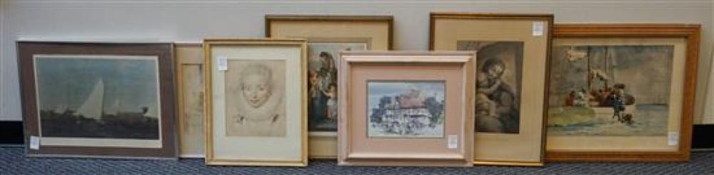 GROUP OF SEVEN ASSORTED WORKS OF ARTGroup