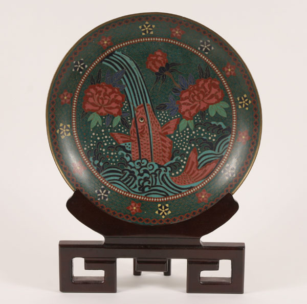 Large Japanese cloisonne charger  500e2